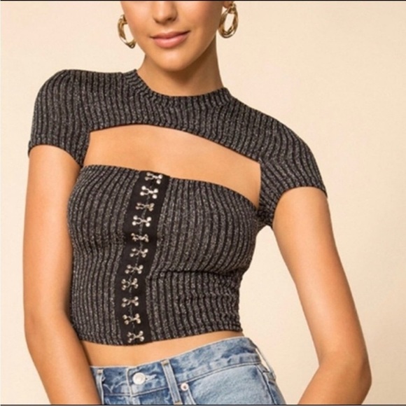 Superdown Metallic Top - Picture 1 of 4